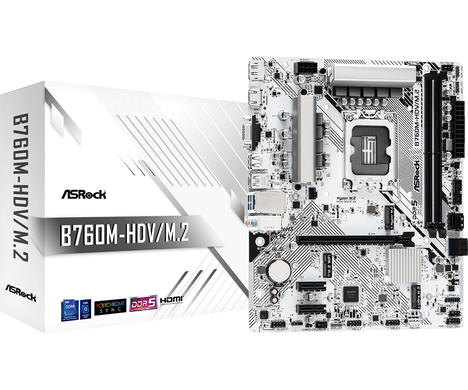 Материнская плата ASRock LGA 1700 Intel B760 B760M-HDV/M.2