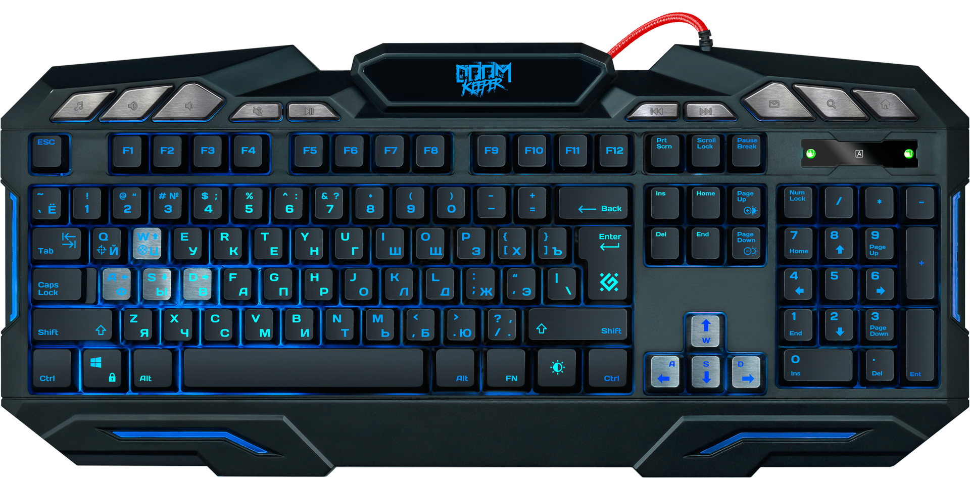 Клавиатура Defender Doom Keeper GK-100DL 45100, цвет черный