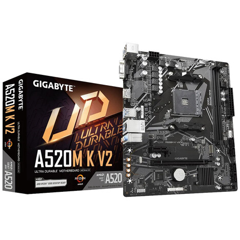 Материнская плата Gigabyte AM4 AMD A520 A520M K V2
