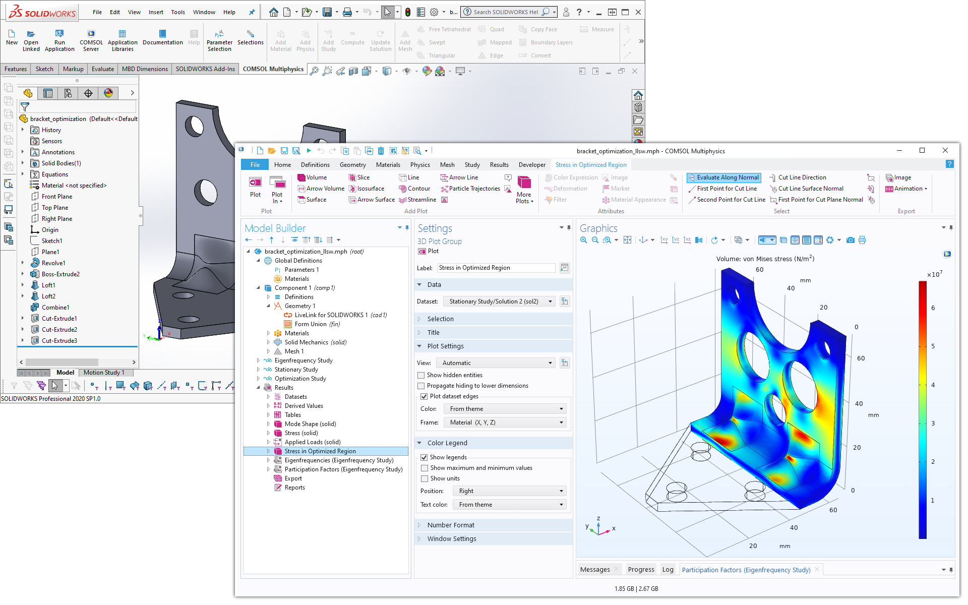 Модуль «LiveLink™ for SOLIDWORKS®» для программы COMSOL Multiphysics®