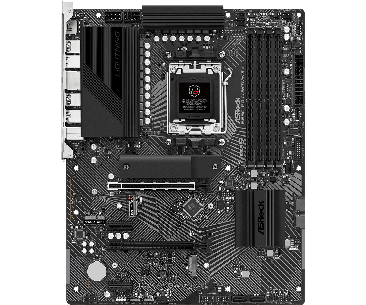 Материнская плата ASRock AM5 AMD B650 B650 PG LIGHTNING