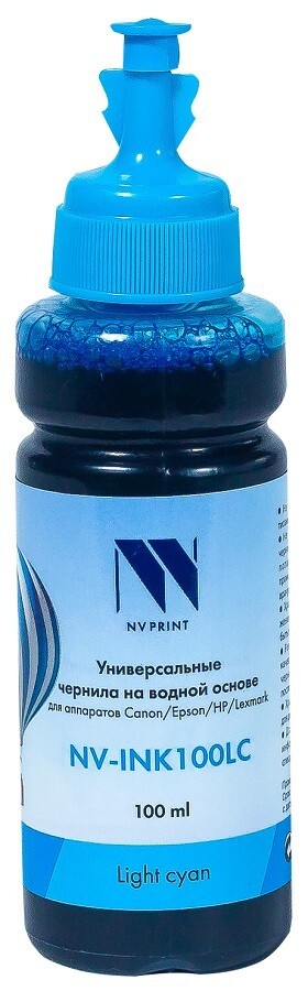 Чернильница светло-голубой NVPrint для аппаратов Epson, NV-INK100LC