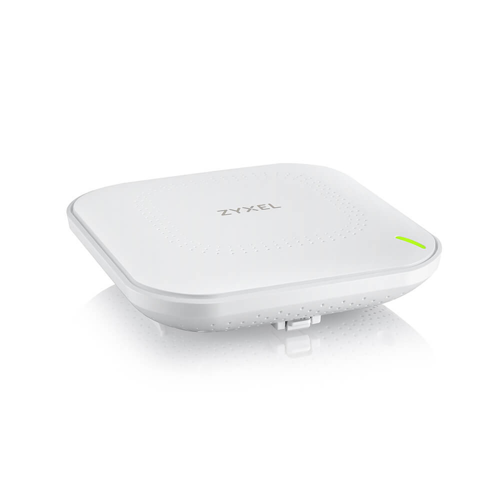 Точка доступа/ Zyxel NebulaFlex NWA50AX Hybrid Access Point, WiFi 6, 802.11a / b / g / n / ac / ax (2.4 and 5 GHz), MU-MIMO, 2x2 antennas, up to 575 + 1200 Mbps, 1xLAN GE, PoE , without support for Captive portal and WPA-Enterprise, protection against 4G / 5G, PSU included