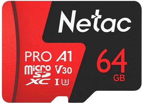 Карта памяти Netac MicroSDXC P500 Extreme PRO 64GB