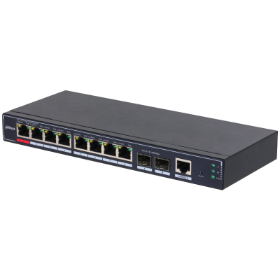 Коммутатор Dahua 10-Port  Cloud Managed Desktop Gigabit Switch with 8-Port PoE