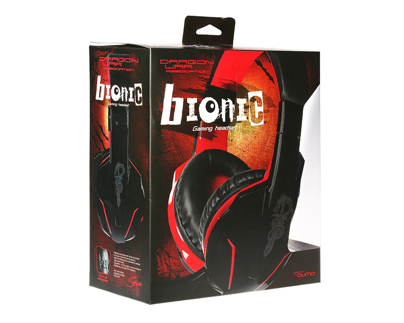 Гарнитура Qumo Bionic, цвет красный/черный