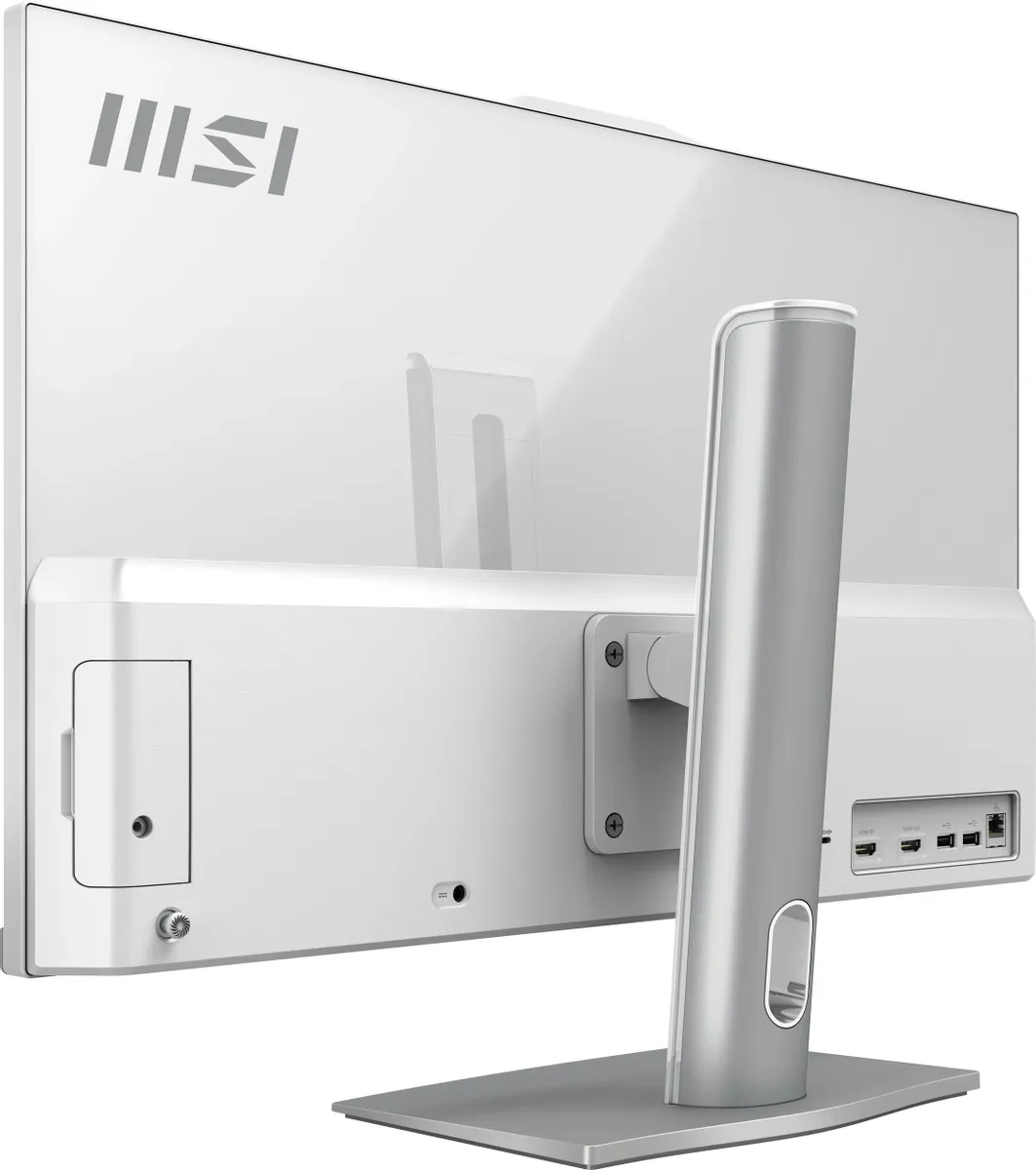 Моноблок MSI Modern AM242P 1M-1020XRU 23.8" Full HD Core 7 150U (1.8) 16Gb SSD512Gb Graphics без ОС GbitEth WiFi BT 120W клавиатура мышь Cam белый 1920x1080