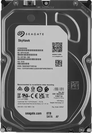 Жесткий диск  SEAGATE SkyHawk Surveillance 3.5  8 TB SATA3 5.4K SATA3