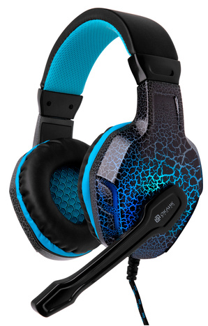 Наушники Oklick HS-L400G ZEUS, цвет голубой/черный