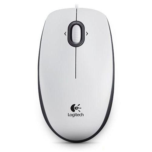 Мышь Logitech B100 910-003360, цвет белый