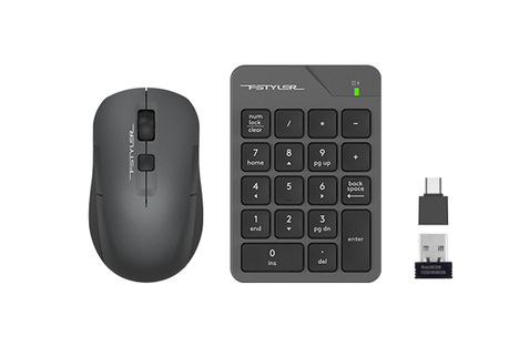 Клавиатура+мышь A4tech Числовой блок Fstyler FG1600C Air FG1600C, цвет темно-серый