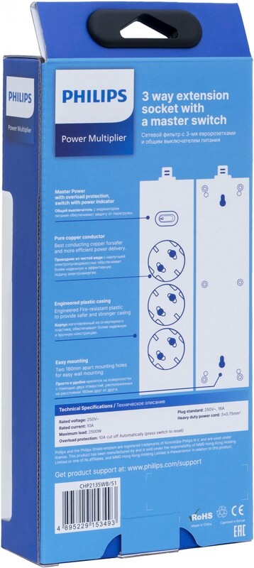 Сетевой фильтр Philips Сетевой фильтр CHP2135WB/51