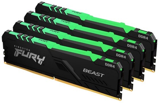 

Оперативная память Kingston FURY Beast RGB KF432C16BBAK4/32