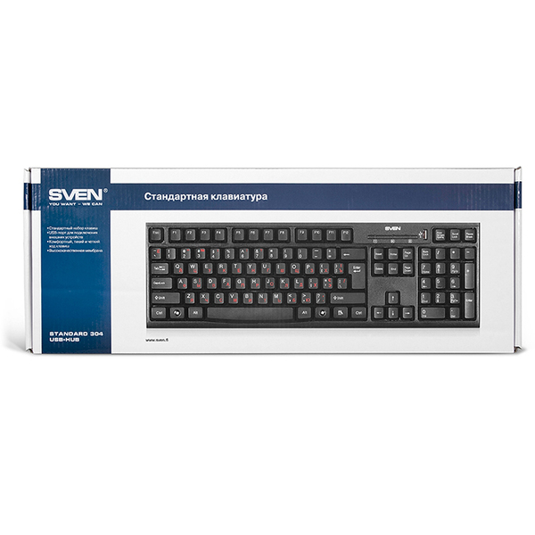 

Клавиатура SVEN Standard SV-03100304UB, цвет черный
