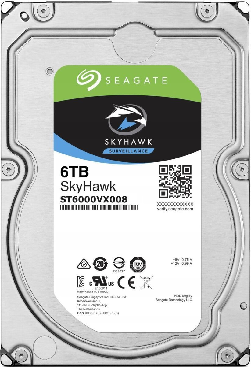 Жесткий диск  SEAGATE SkyHawk Surveillance 3.5  6000GB 5.4K SATA3
