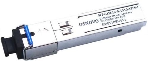 Трансивер OSNOVO SFP-S1SC12-G-1310-1550-I