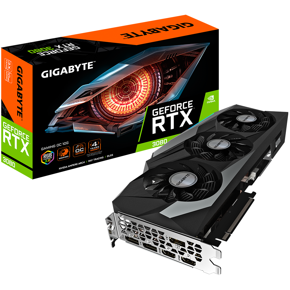 Видеокарта Gigabyte GeForce RTX 3080 10 ΓБ Retail
