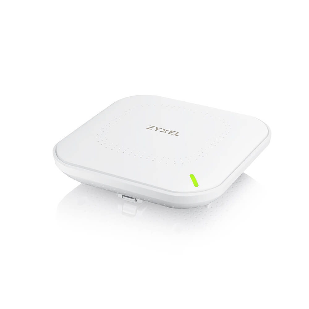 Точка доступа/ Zyxel NebulaFlex NWA50AX Hybrid Access Point, WiFi 6, 802.11a / b / g / n / ac / ax (2.4 and 5 GHz), MU-MIMO, 2x2 antennas, up to 575 + 1200 Mbps, 1xLAN GE, PoE , without support for Captive portal and WPA-Enterprise, protection against 4G / 5G, PSU included