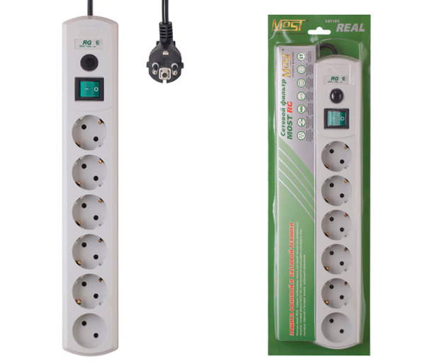 

Сетевой фильтр Most Сетевой фильтр RG 2м (6 розеток)