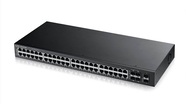 

ZyXEL GS2210-48 48-port Managed Gigabit Switch with 2 SFP slots and 4 of 48 RJ-45 connectors shared with SFP slots