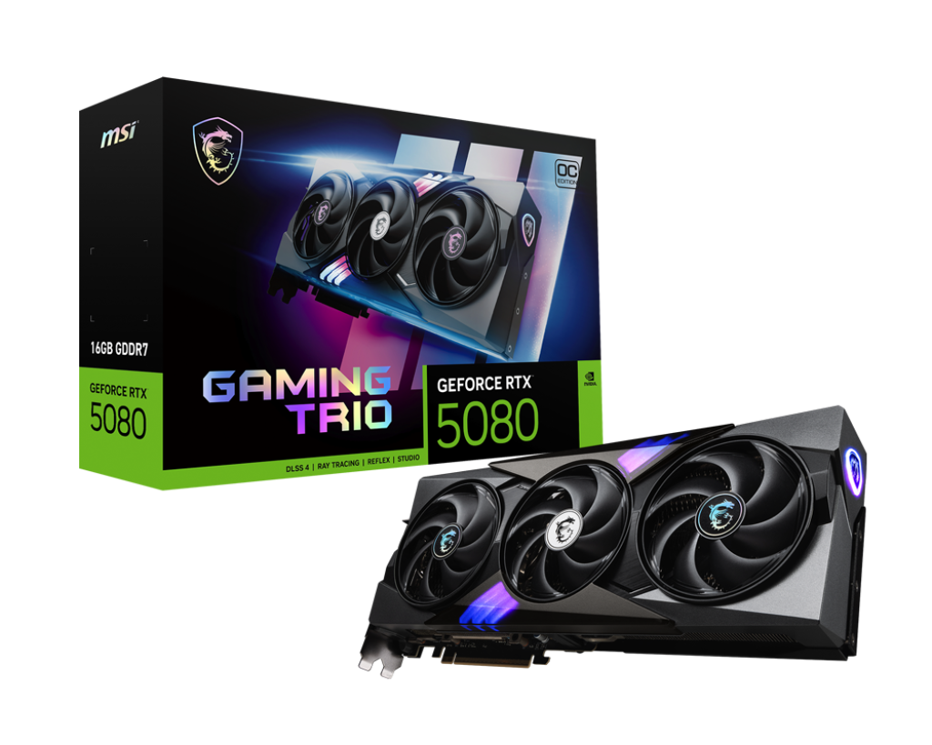 Видеокарта MSI GeForce RTX 5080 16 ΓБ Retail