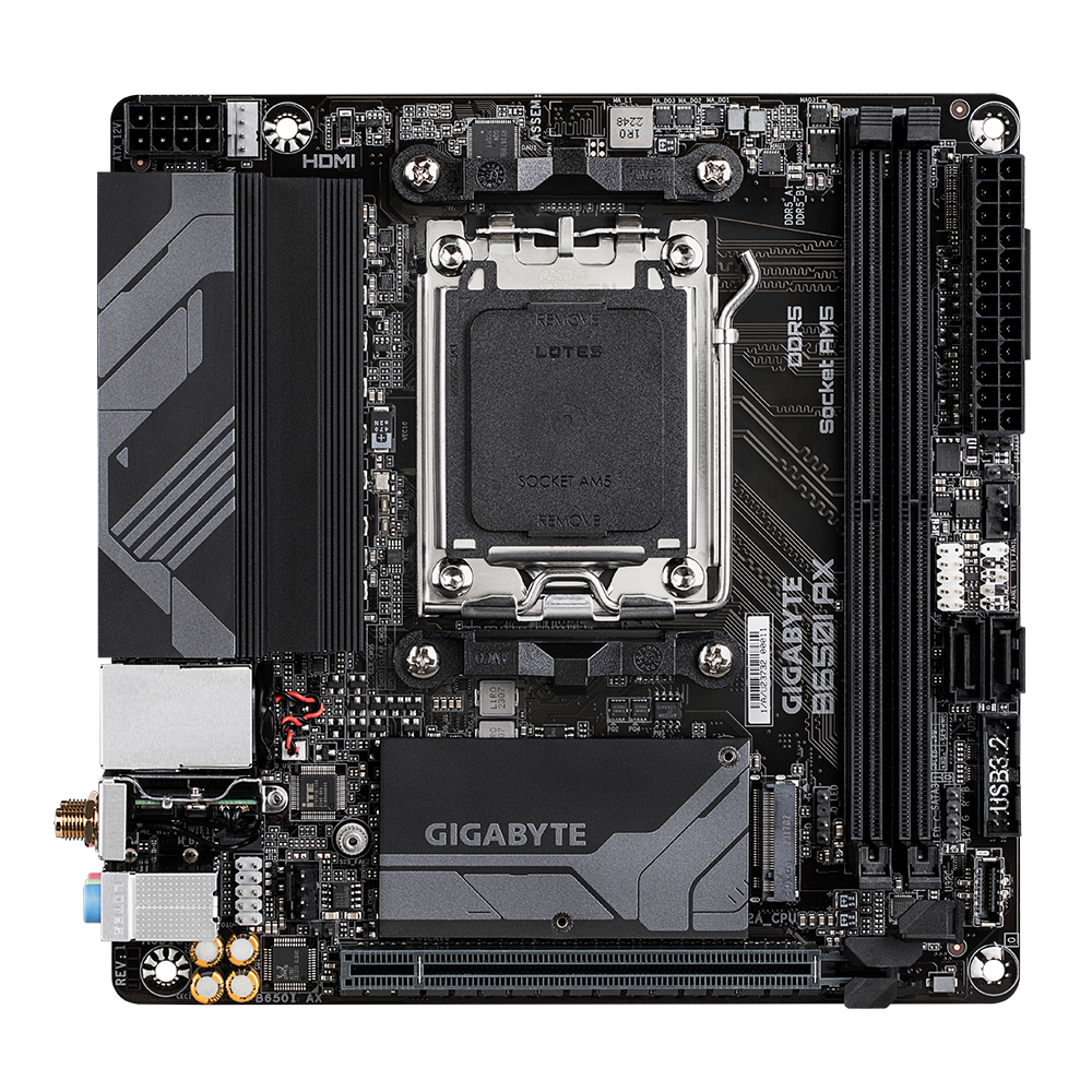 Материнская плата Gigabyte AM5 AMD B650 B650I AX