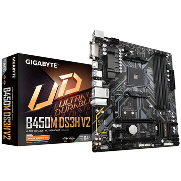 Материнская плата Gigabyte AM4 AMD B450 B450M DS3H
