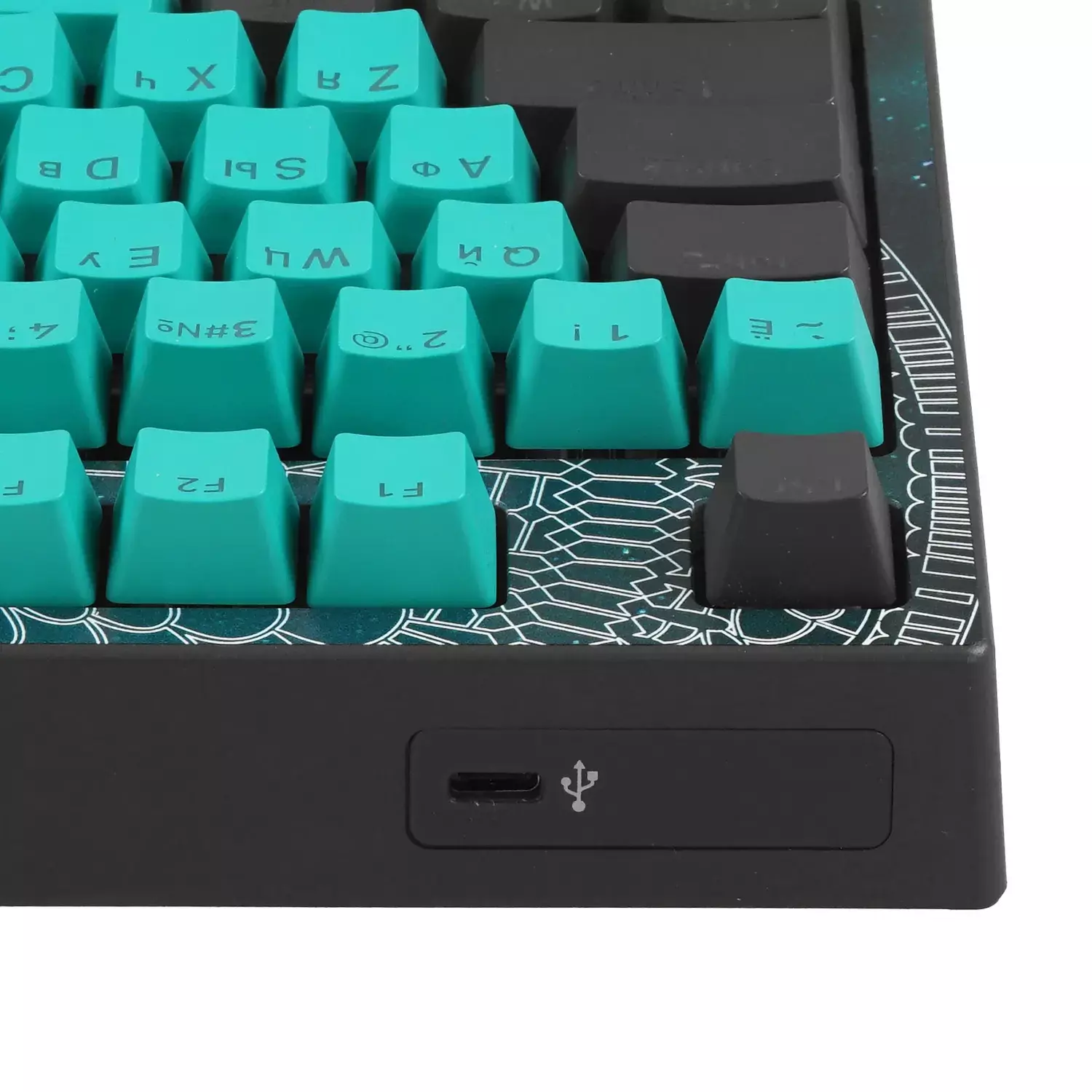 Клавиатура Raskat Клавиатура KM002-UV-GREEN, цвет темно-серый