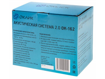 Колонки Oklick 2.0 OK-162 (черный)