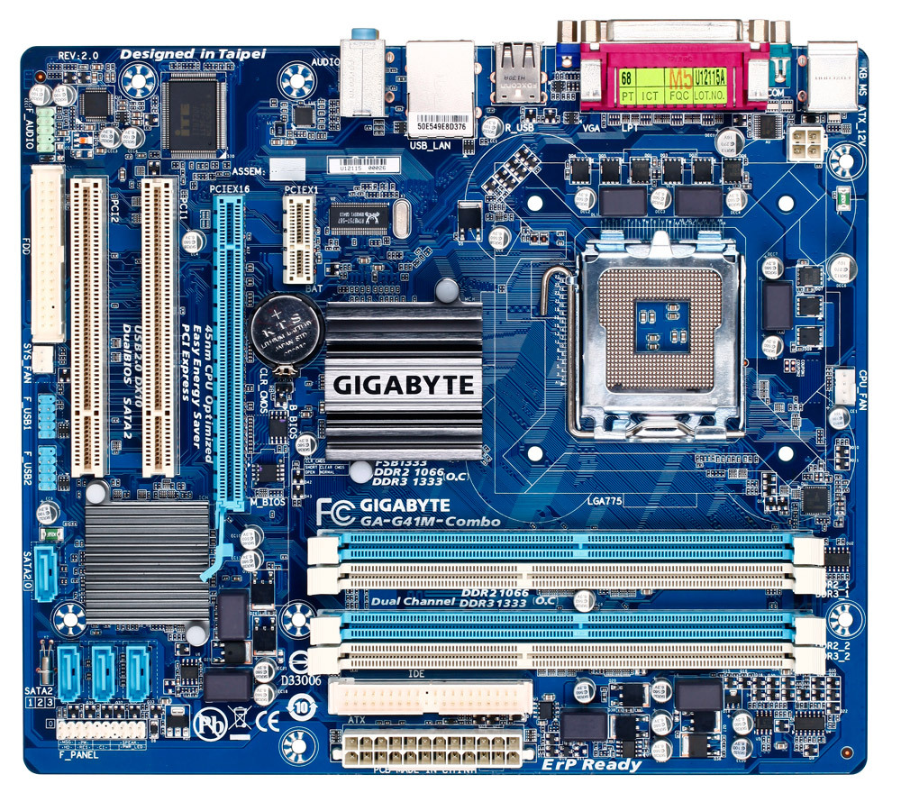 Материнская плата Gigabyte LGA775 Intel G41 GA-G41M-COMBO