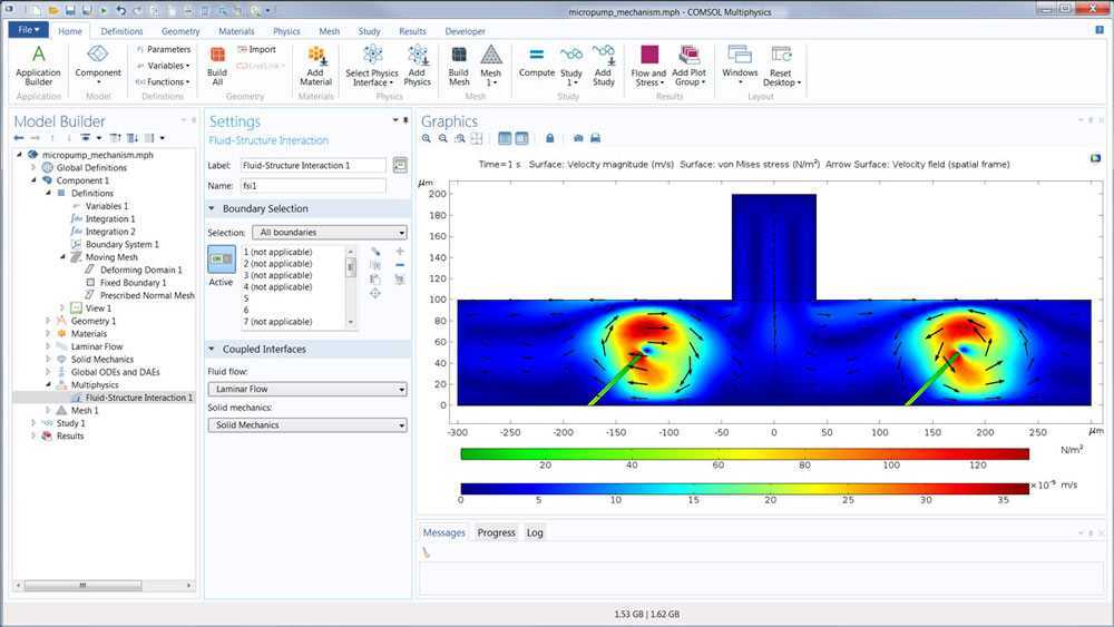 Модуль «MEMS» для программы COMSOL Multiphysics®