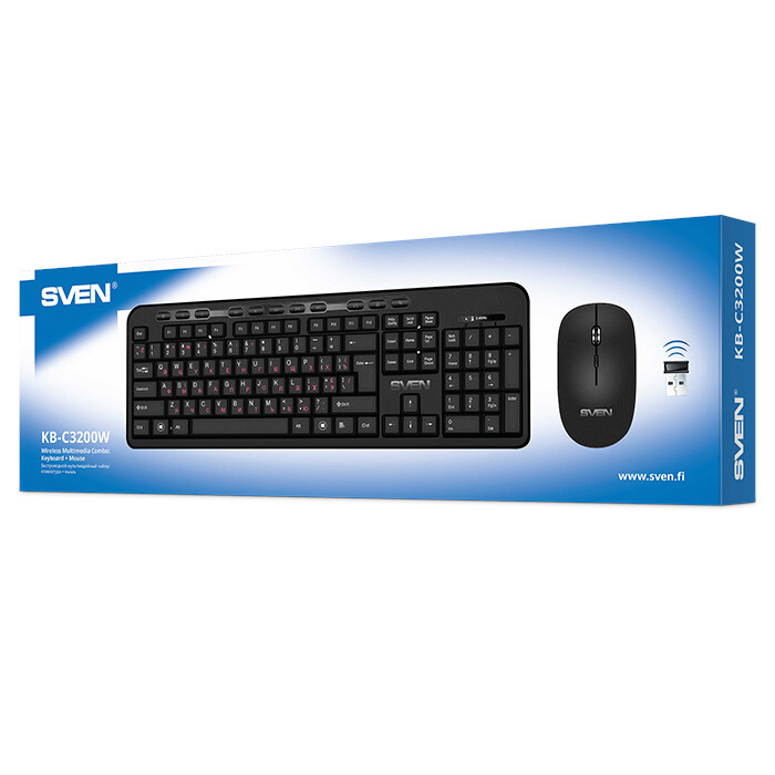 Клавиатура+мышь SVEN KB-C3200W SV-019044, цвет черный