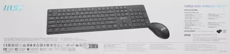 Клавиатура + мышь MSI Forge K200 w Combo MS-8ZA4 клав:черный мышь:черный USB беспроводная (S11-43RU304-Y92)