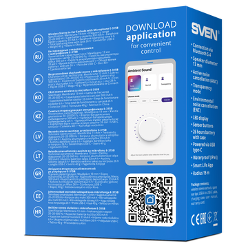 Bluetooth-гарнитура SVEN E 315B, цвет черный