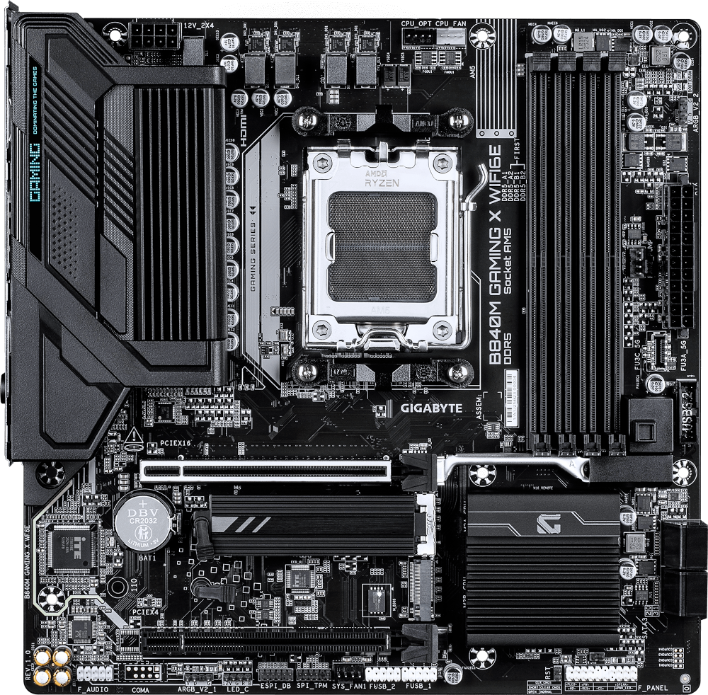 Материнская плата Gigabyte AM5 AMD B840 B840M GAMING X WIFI6E