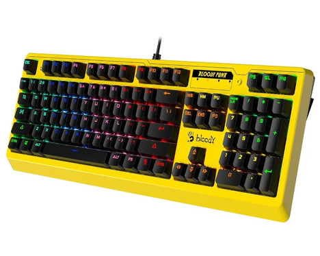 Клавиатура A4tech Bloody B810RC ( PUNK YELLOW ), цвет желтый