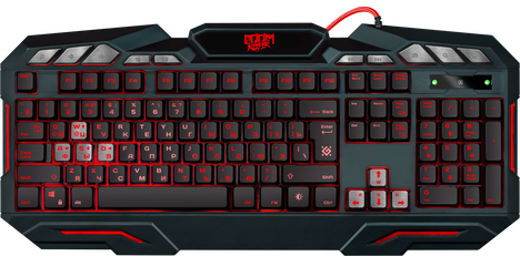 Клавиатура Defender Doom Keeper GK-100DL 45100, цвет черный