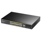 Коммутатор CUDY 16-Port Gigabit PoE+ Switch with 2 Uplink Gigabit Ports and 2 Gigabit SFP Slots 200W 16-10/100/1000 BASE-T Gigabit ports, 2-Port 10/100/1000 BASE-T Gigabit Uplink ports, 2-1000 BASE-X SFP Slot, 16-port IEEE 802.3at PoE+ Injector, 200 watts total Power budget, Supports PoE power up to 30W for each PoE port, Extend Mode (Transmit distance up