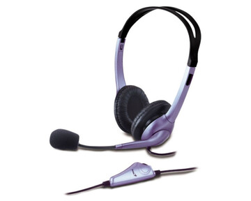Гарнитура GENIUS HS-04S, цвет сиреневый/черный