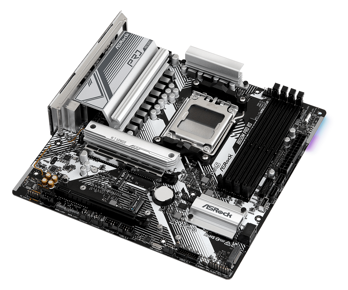 Материнская плата ASRock AM5 AMD B650 B650M PRO RS