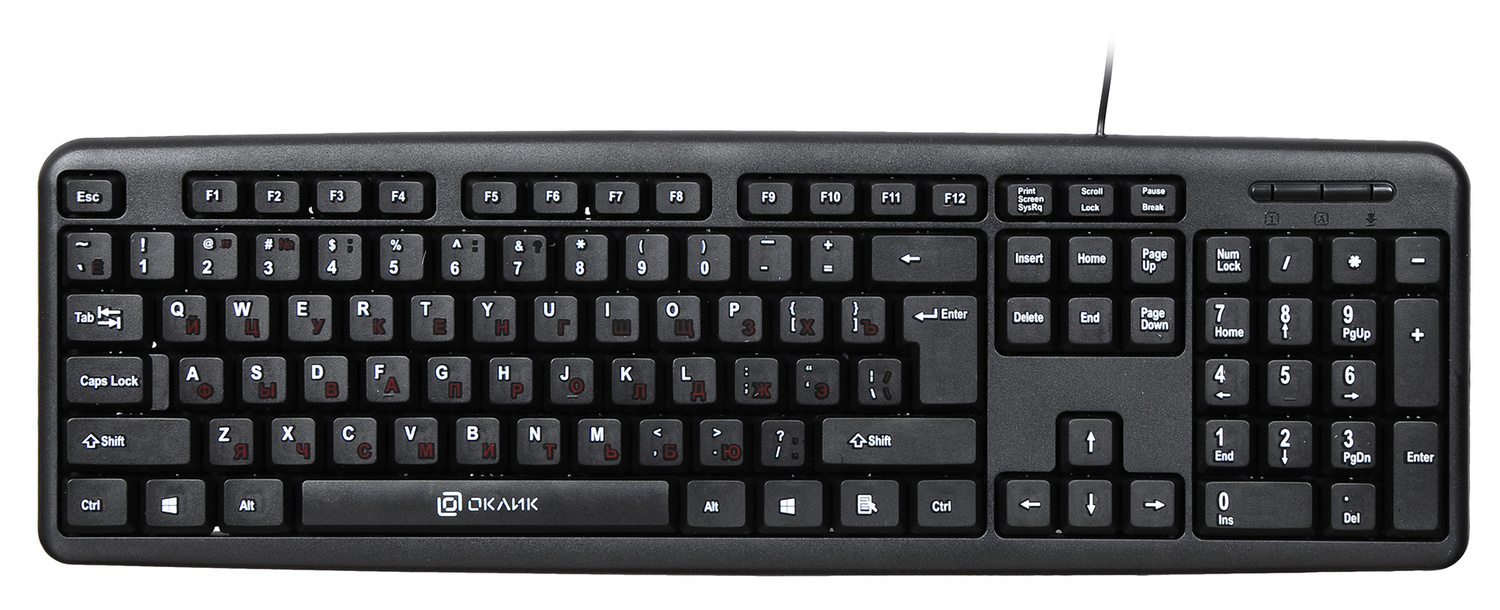 Клавиатура Oklick KeyBoard 90M 402127, цвет черный