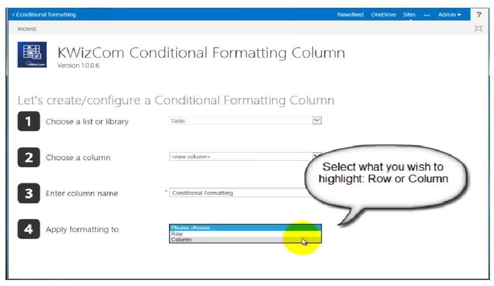 KWizCom Conditional Formatting App