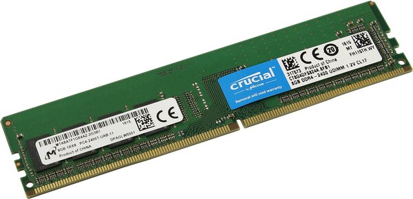 

Оперативная память Crucial Desktop DDR4 2400МГц 8GB, CT8G4DFS824A, RTL