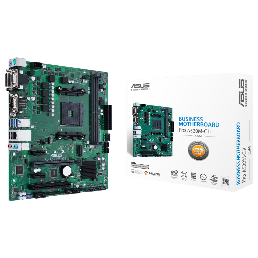 Материнская плата ASUS AMD A520 PRO A520M-C II/CSM