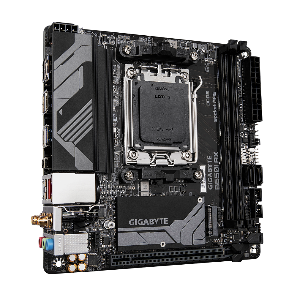 Материнская плата Gigabyte AM5 AMD B650 B650I AX