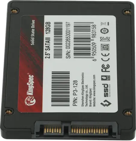 Внутренний твердотельный накопитель KINGSPEC P3 2.5" SATA3 128GB