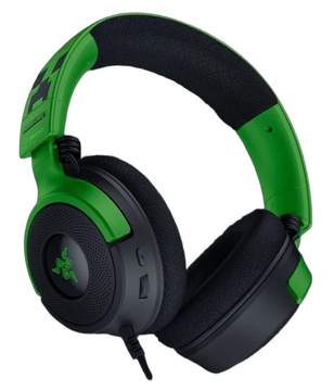 Гарнитура Razer Kraken V4 X, Minecraft Edition, цвет зеленый/черный