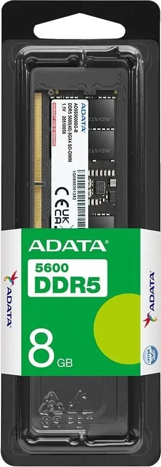 Оперативная память ADATA Desktop DDR5 5600МГц 8GB, AD5U56008G-S, RTL