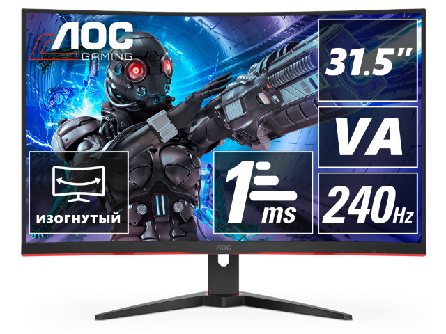 Монитор AOC C32G2ZE 31.5-inch черный
