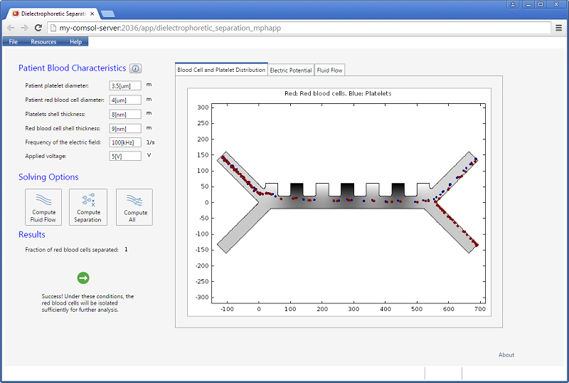 Модуль «Трассировка частиц» для программы COMSOL Multiphysics®